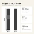Słupek łazienkowy 32 cm z drzwiczkami, wysokość 180 cm – Biały