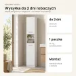 Słupek łazienkowy 32 cm z drzwiczkami, wysokość 180 cm – Biały
