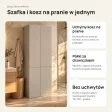 Słupek łazienkowy 60 cm z koszem na pranie i długimi drzwiczkami – Kaszmir