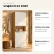 Słupek łazienkowy 60 cm z koszem na pranie i krótkimi drzwiczkami – Biały / Dąb Artisan