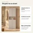 Słupek łazienkowy 60 cm z koszem na pranie i krótkimi drzwiczkami – Kaszmir