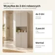 Słupek łazienkowy 60 cm z koszem na pranie i krótkimi drzwiczkami – Kaszmir