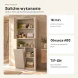 Słupek łazienkowy 60 cm z koszem na pranie i krótkimi drzwiczkami – Kaszmir
