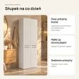 Słupek łazienkowy 60 cm z dwoma koszami na pranie i długimi drzwiczkami – Biały