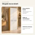 Słupek łazienkowy 60 cm z dwoma koszami na pranie i długimi drzwiczkami – Biały / Dąb Artisan