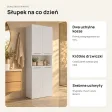Słupek łazienkowy 60 cm z dwoma koszami na pranie i krótkimi drzwiczkami – Biały