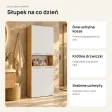 Słupek łazienkowy 60 cm z dwoma koszami na pranie i krótkimi drzwiczkami – Biały / Dąb Artisan