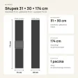 Słupek łazienkowy 31 cm z krótkimi drzwiczkami – Biały