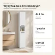 Słupek łazienkowy 31 cm z krótkimi drzwiczkami – Biały