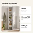 Słupek łazienkowy 31 cm z krótkimi drzwiczkami – Biały