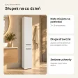 Słupek łazienkowy 31 cm z długimi drzwiczkami – Biały