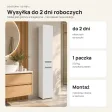 Słupek łazienkowy 31 cm z długimi drzwiczkami – Biały