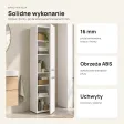 Słupek łazienkowy 31 cm z długimi drzwiczkami – Biały