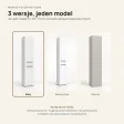 Słupek łazienkowy 31 cm z długimi drzwiczkami – Biały