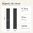 Słupek łazienkowy 31 cm z długimi drzwiczkami – Kaszmir