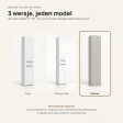Słupek łazienkowy 31 cm z długimi drzwiczkami – Kaszmir