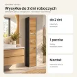 Słupek łazienkowy 30 cm z trojgiem drzwiczek, wysokość 170 cm – Antracyt / Dąb Artisan