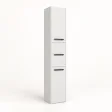 Słupek łazienkowy 30 cm z trojgiem drzwiczek, wysokość 170 cm – Biały
