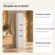 Słupek łazienkowy 30 cm z trojgiem drzwiczek, wysokość 170 cm – Biały