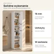 Słupek łazienkowy 30 cm z trojgiem drzwiczek, wysokość 170 cm – Biały