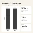 Słupek łazienkowy 30 cm z trojgiem drzwiczek, wysokość 170 cm – Dąb Artisan