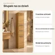 Słupek łazienkowy 30 cm z trojgiem drzwiczek, wysokość 170 cm – Dąb Artisan