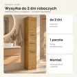 Słupek łazienkowy 30 cm z trojgiem drzwiczek, wysokość 170 cm – Dąb Artisan