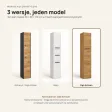 Słupek łazienkowy 30 cm z trojgiem drzwiczek, wysokość 170 cm – Dąb Artisan