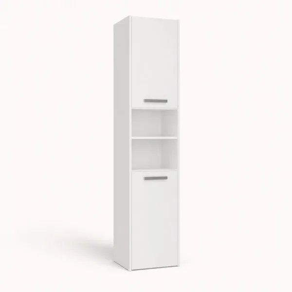 Słupek łazienkowy 40 cm z drzwiczkami, wysokość 170 cm – Biały