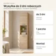 Słupek łazienkowy 40 cm z drzwiczkami, wysokość 170 cm – Dąb Sonoma