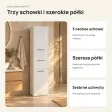 Słupek łazienkowy 40 cm z trojgiem drzwiczek, wysokość 170 cm – Biały