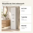 Słupek łazienkowy 40 cm z trojgiem drzwiczek, wysokość 170 cm – Biały