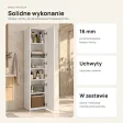 Słupek łazienkowy 40 cm z trojgiem drzwiczek, wysokość 170 cm – Biały