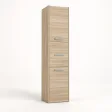 Słupek łazienkowy 40 cm z trojgiem drzwiczek, wysokość 170 cm – Dąb Sonoma