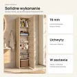 Słupek łazienkowy 40 cm z trojgiem drzwiczek, wysokość 170 cm – Dąb Sonoma