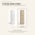 Słupek łazienkowy 40 cm z trojgiem drzwiczek, wysokość 170 cm – Dąb Sonoma