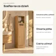 Stojąca szafka łazienkowa 25,5 cm z drzwiczkami i otwartą półką, 102 cm – Dąb Artisan