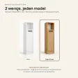 Stojąca szafka łazienkowa 25,5 cm z drzwiczkami i otwartą półką, 102 cm – Dąb Artisan