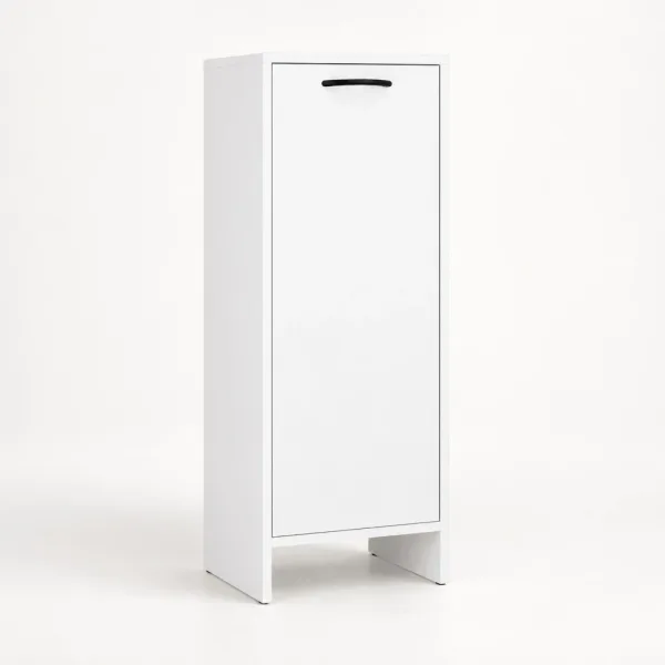 Szafka łazienkowa 35 cm z drzwiczkami i 3 półkami, 90 cm – Biały