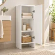 Szafka łazienkowa 35 cm z drzwiczkami i 3 półkami, 90 cm – Biały