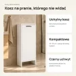 Szafka łazienkowa 35 cm z uchylnym koszem na pranie, 90 cm – Biały