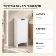 Szafka łazienkowa 35 cm z uchylnym koszem na pranie, 90 cm – Biały