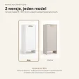 Szafka łazienkowa 35 cm z uchylnym koszem na pranie, 90 cm – Biały
