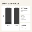 Szafka łazienkowa 35 cm z uchylnym koszem na pranie, 90 cm – Kaszmir