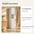 Głęboki słupek łazienkowy 32 cm z dwiema szafkami i otwartymi półkami, 180 cm – Biały