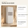 Głęboka szafka łazienkowa 64 cm z szufladą na kółkach, 180 cm – Biały