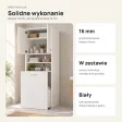 Głęboka szafka łazienkowa 64 cm z szufladą na kółkach, 180 cm – Biały