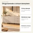 Komoda 183 cm z 2 drzwiczkami i 3 szufladami na metalowych nogach – Kaszmir