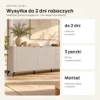 Komoda 183 cm z 2 drzwiczkami i 3 szufladami na metalowych nogach – Kaszmir