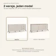Komoda 183 cm z 2 drzwiczkami i 3 szufladami na metalowych nogach – Kaszmir